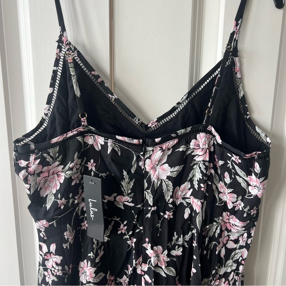 Lulus Esperanza Black Floral Print Midi Dress - Picture 4 of 7